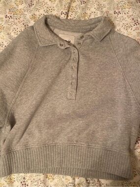 Cozy Grey aerie Snap-Placket Women's Sweater